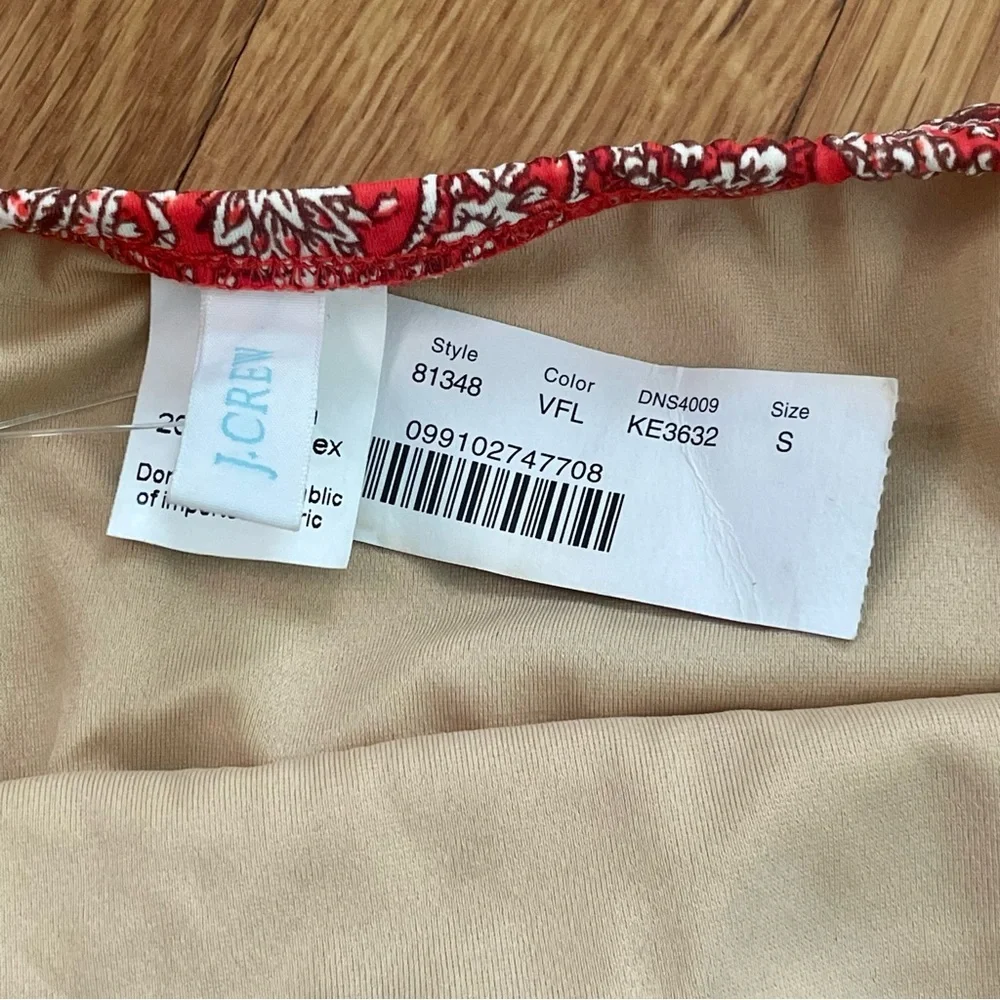 J. Crew Red Paisley Bikini Bottom - Picture 11 of 11